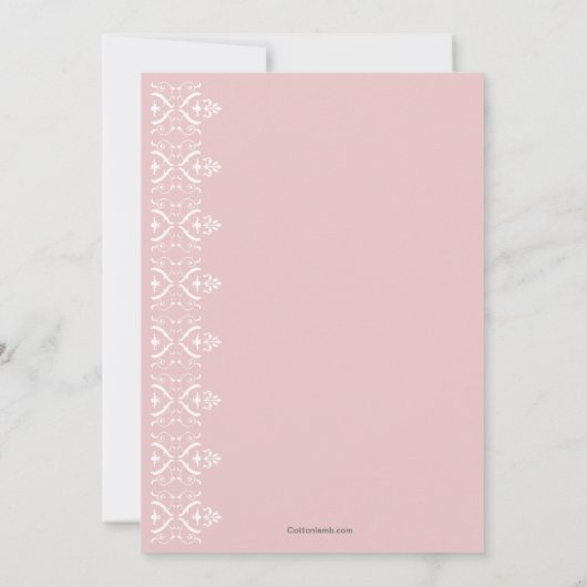 Lace Borders Religieuze Uitnodiging (Achterkant)