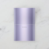 Lace & Bow Paarse Vrijgezellenfeest bedankkaart (Binnen)