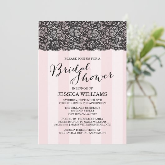 Lace Bridal Shower Kaart (Staand voorkant)