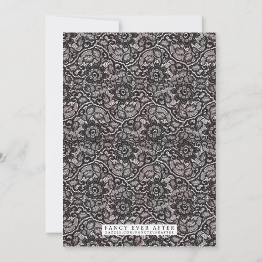 Lace Bridal Shower Kaart (Achterkant)