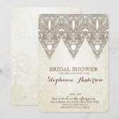  Lace Bridal Shower-uitnodigingen Kaart (Voorkant / Achterkant)