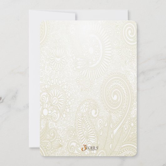  Lace Bridal Shower-uitnodigingen Kaart (Achterkant)