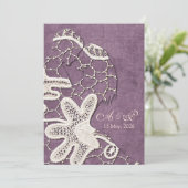 Lace Bride&Groom Wedding Invite Kaart (Staand voorkant)