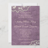 Lace Bride&Groom Wedding Invite Kaart (Achterkant)