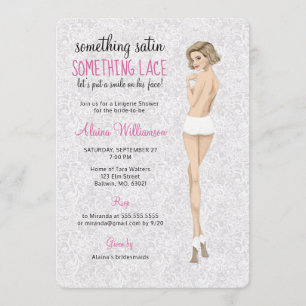 Lace Bride in Panties Lingerie Shower Kaart