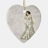 Lace Bride Keramisch Ornament (Rechts)