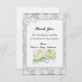 Lace bruiloft dank u kaart (Voorkant / Achterkant)