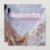 Lace bruiloft jurk bachelorette kaart (Voorkant / Achterkant)