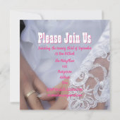 Lace bruiloft jurk bachelorette kaart (Achterkant)