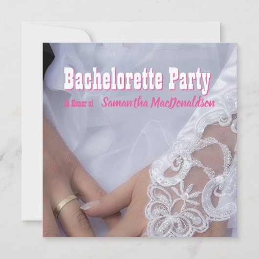 Lace bruiloft jurk bachelorette kaart (Voorkant)