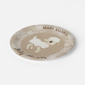 Lace Burlap Little Lamb Baby shower Paper Bord (Gekanteld)
