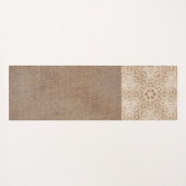 Lace Burlap Modern Rustic Trendy Monogram Yogamat (Achterkant (horizontaal))