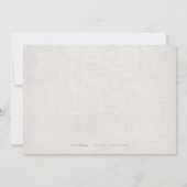 Lace burlap rustiek land bruiloft opslaan van de d save the date (Achterkant)