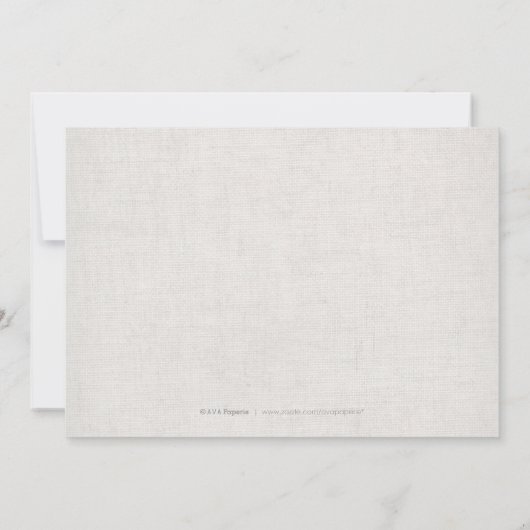 Lace burlap rustiek land bruiloft opslaan van de d save the date (Achterkant)