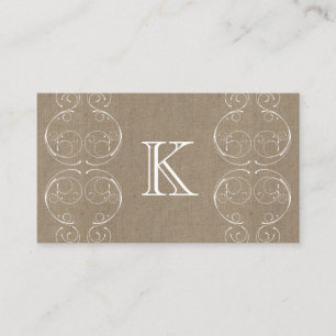 Lace Burlap Visitekaartje