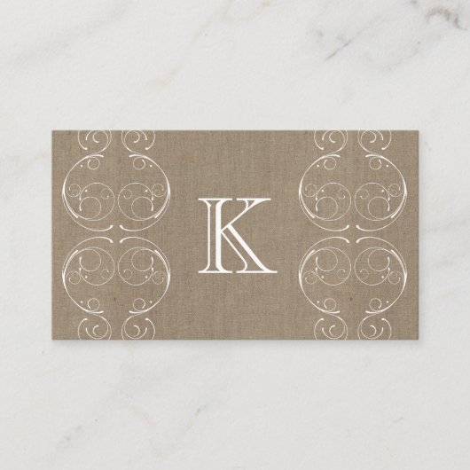 Lace Burlap Visitekaartje (Voorkant)