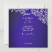 LACE & BUTTERFLIES BLAUWE OMBRÉ-receptie Kaart (Achterkant)