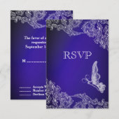  LACE & BUTTERFLIES BLUE OMBRÉ RSVP (Voorkant / Achterkant)