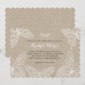 Lace Butterflies Bridal Shower Kaart (Voorkant / Achterkant)