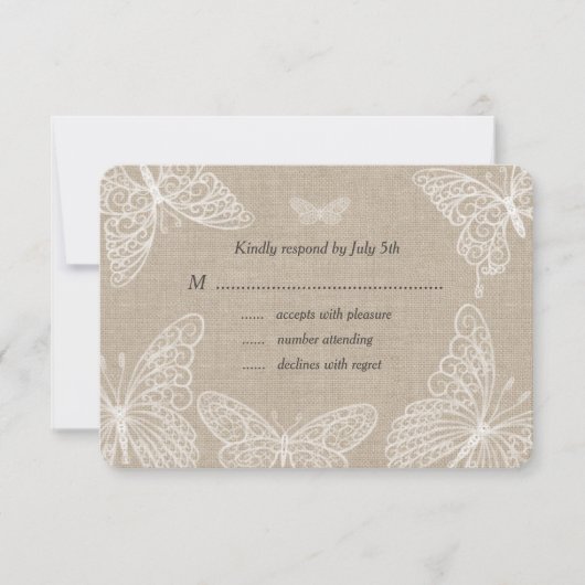 Lace Butterflies RSVP (Voorkant)