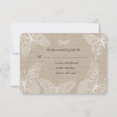 Lace Butterflies RSVP Kaartje (Voorkant)