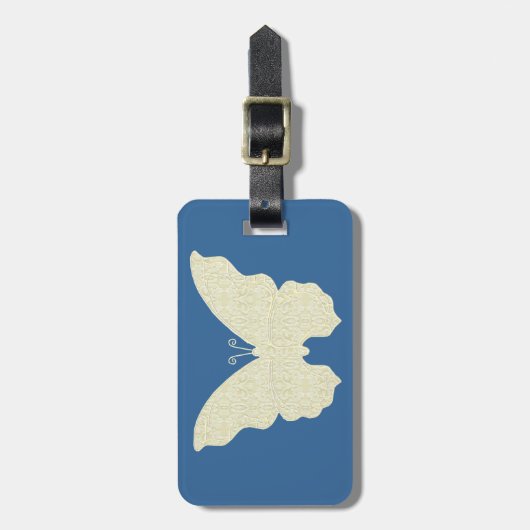 Lace Butterfly Bagagelabel (Voorkant verticaal)