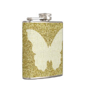 Lace Butterfly on Gold Glitter Flaster Heupfles (Rechts)