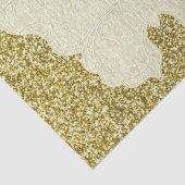 Lace Butterfly on Gold Glitter-weefselpapier Tissuepapier (Detail)
