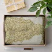 Lace Butterfly on Gold Glitter-weefselpapier Tissuepapier (Geschenk)