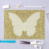 Lace Butterfly on Gold Glitter-weefselpapier Tissuepapier (Craft)