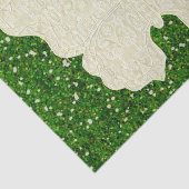 Lace Butterfly on Green Glitter Tissue Paper Tissuepapier (Detail)