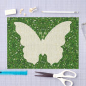 Lace Butterfly on Green Glitter Tissue Paper Tissuepapier (Craft)