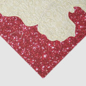 Lace Butterfly on Red Glitter Tissue Paper Tissuepapier (Detail)