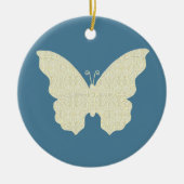 Lace Butterfly Round Ornament (Voorkant)