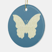 Lace Butterfly Round Ornament (Links)