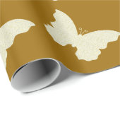 Lace Butterfly Wrapping Paper Cadeaupapier (Rol Hoek)