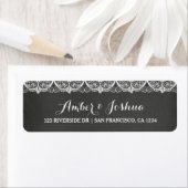 Lace Chalkboard Typografie Retouradres Label (Insitu)