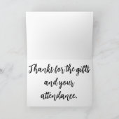 Lace & Champagne Thank You Card Bedankkaart (Binnen)