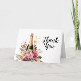 Lace & Champagne Thank You Card Bedankkaart
