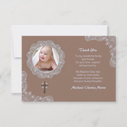 Lace Circular Foto bedankt voor je kaart (Voorkant)