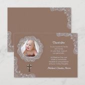 Lace Circular Foto bedankt voor je kaart (Voorkant / Achterkant)