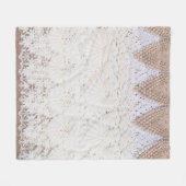 Lace cloth background and texture fleece deken (Voorkant (Horizontaal))