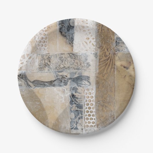 Lace Collage I Papieren Bordje (Voorkant)