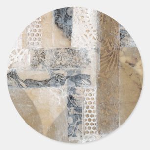 Lace Collage I Ronde Sticker