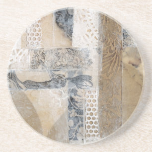 Lace Collage I Zandsteen Onderzetter