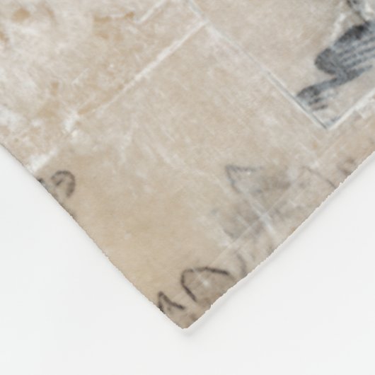 Lace Collage II Fleece Deken (Hoek)