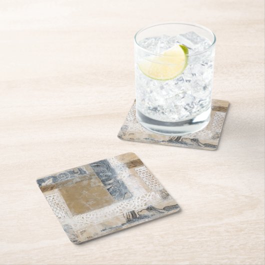 Lace Collage II Kartonnen Onderzetters (Insitu)