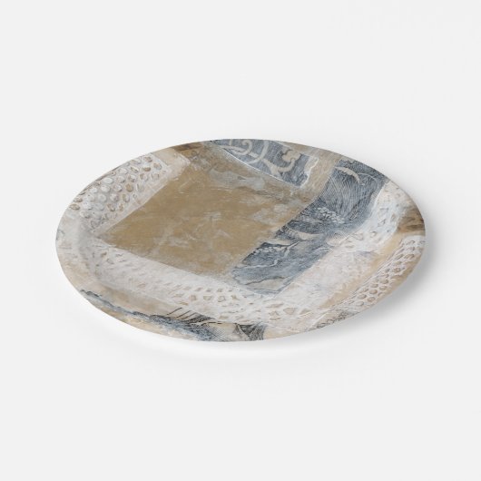 Lace Collage II Papieren Bordje (Gekanteld)