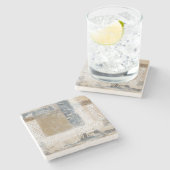 Lace Collage II Stenen Onderzetter (Zijkant)