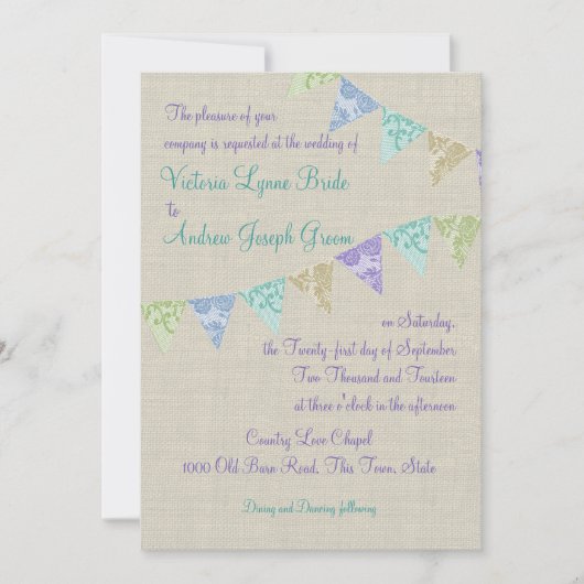 Lace Country Fair Pennants Kaart (Voorkant)